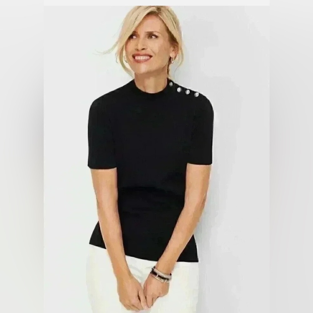 Talbots Black Plus Size Top - 2X